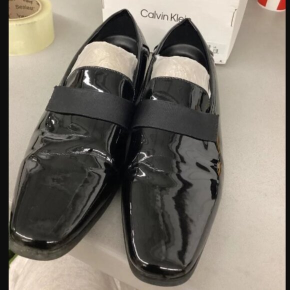 NIB Calvin Klein Black Patent Leather Bernard Loafer, sz 9 - Picture 5 of 9